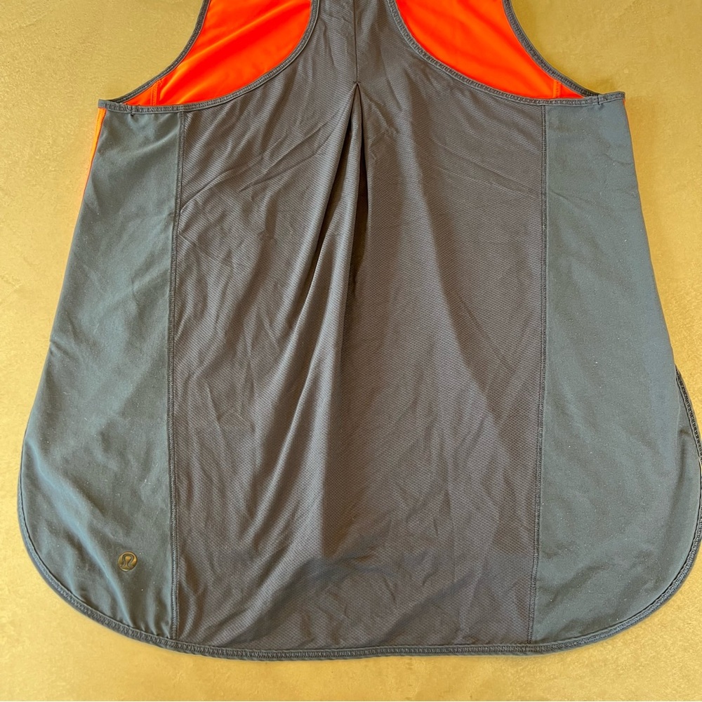 LULULEMON Pump It Up Singlet Mesh Back Racer back tank,‎ Navy & Bright Orange, 6 - Picture 10 of 14